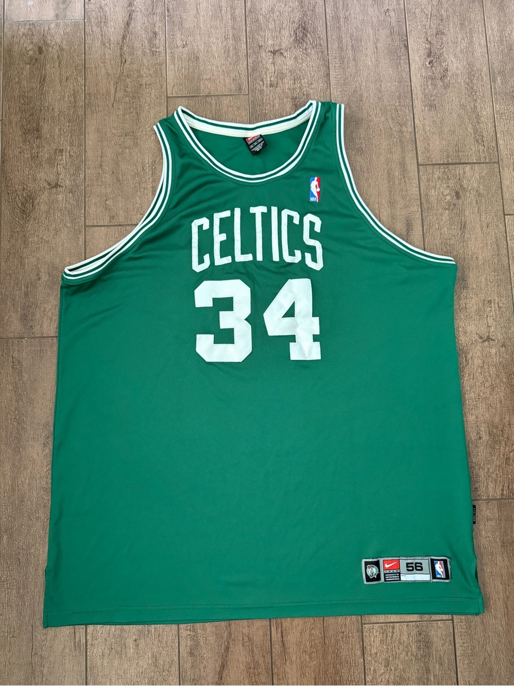 Nike Boston Celtics Authentic Paul Pierce Jersey EUC RARE VTG Sewn Green Sz 56